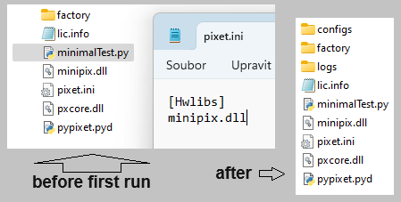Files need for Python API program running without Pixet on a computer with MS Visual Studio installed