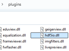 HDF5 plugin file in plugins directory